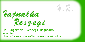 hajnalka reszegi business card